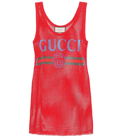 gucci mesh tank top womens|Gucci cropped top.